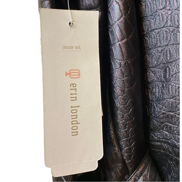 Erin London Women’s Faux Leather Snake Print Motorcycle Jacket - Picture 5 of 6